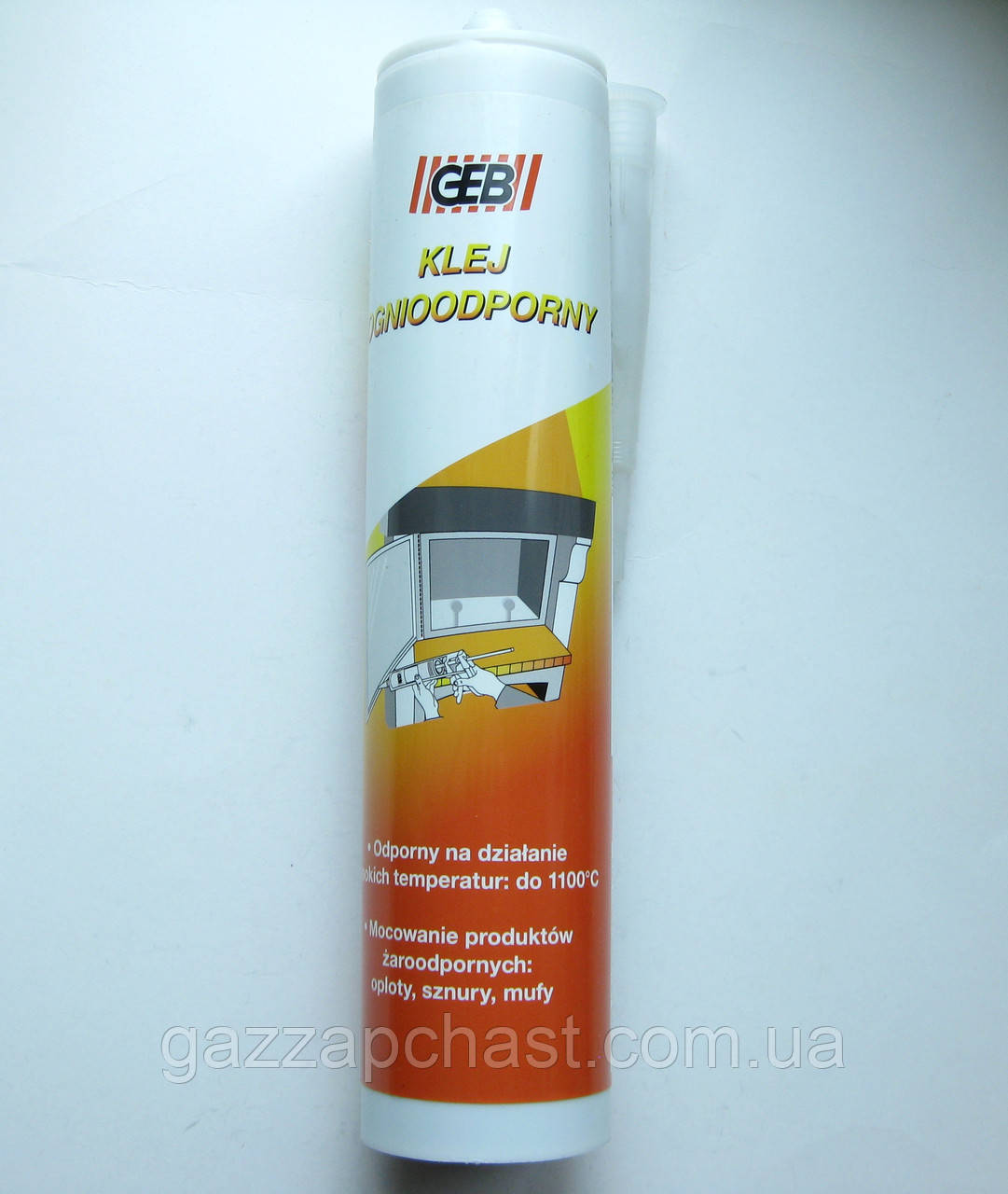 Клей вогнетривкий GEB Collafeu для фіксації ущільнювального шнура котлів, камінів, пічей (GEB1) - Зображення 2