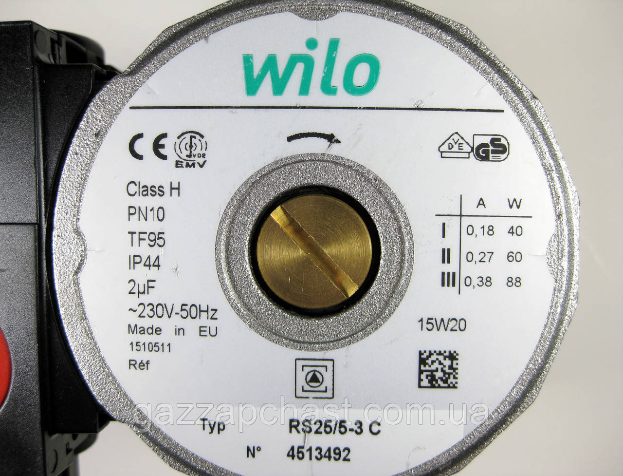 Циркуляційний насос Wilo RS 25/5-3 C для газовых котлів (56982602) - Зображення 3