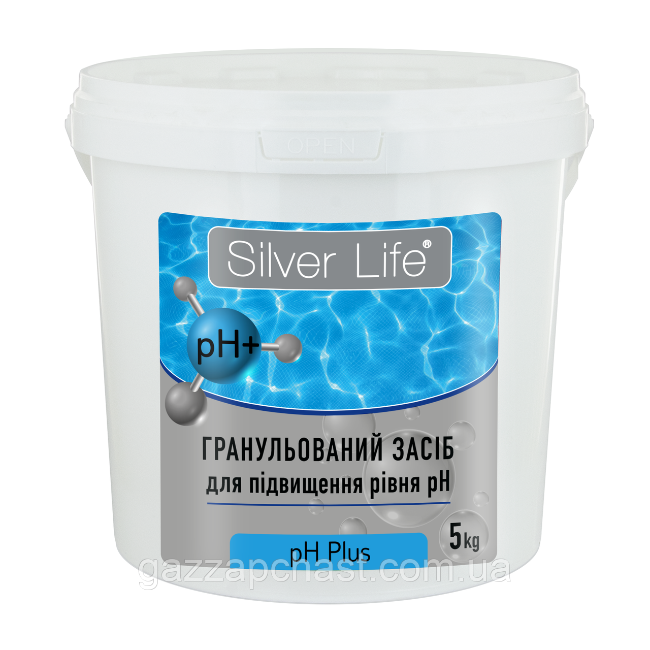 Засіб для підвищення рівня pH води в басейні Silver Life pH Plus (гранули), 5 кг