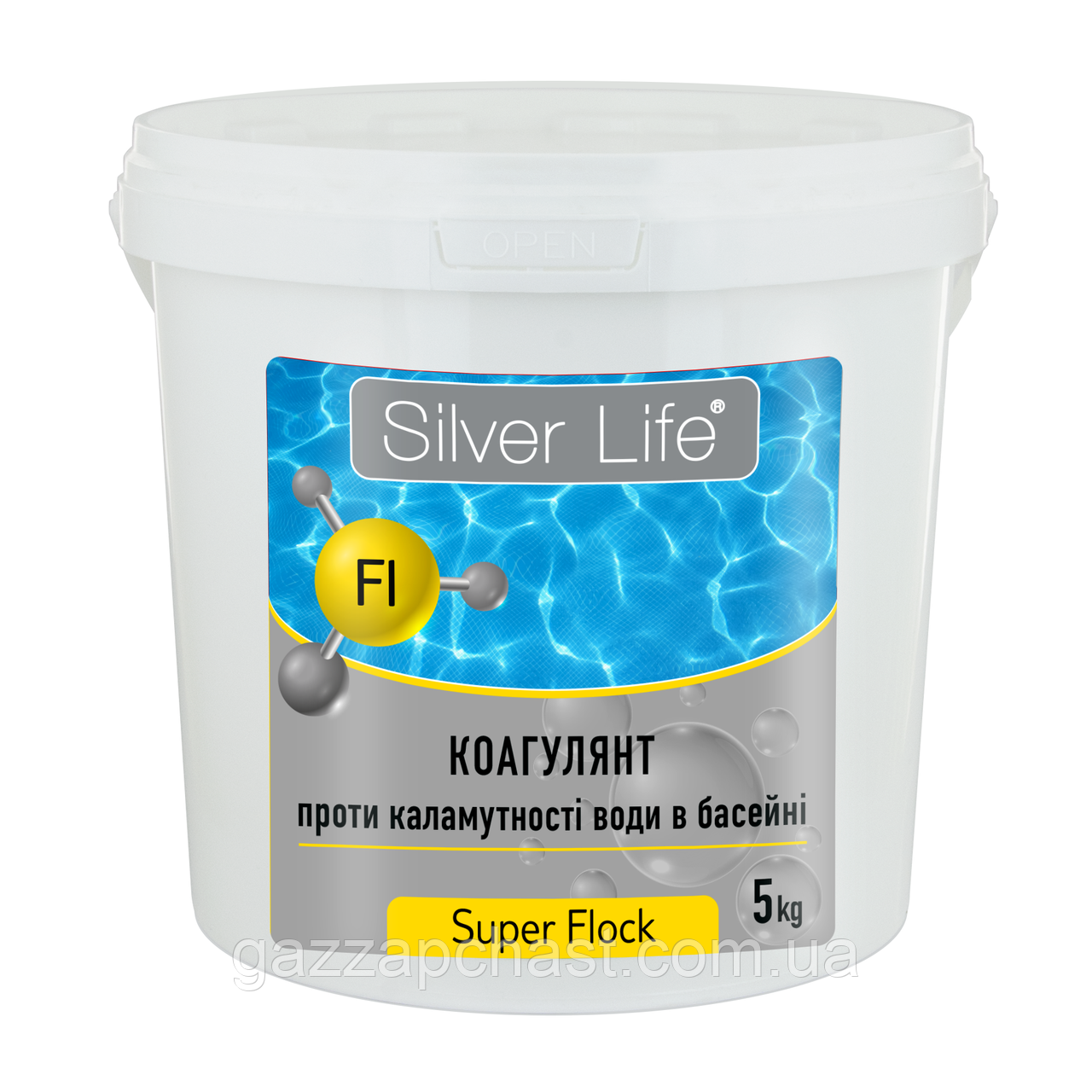 Засіб для освітлення води в басейні Silver Life Super Flock, 5 кг СВ53