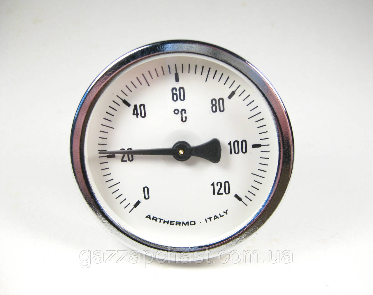 Термометр осьовий Arthermo під занурювальну гільзу 1/2", Ø 63 мм, 0-120ºС, ІталІя (63121) - Зображення 2