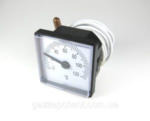 Термометр квадратний капілярний для підлогового котла, 45х45 мм, 0-120ºС (42122)