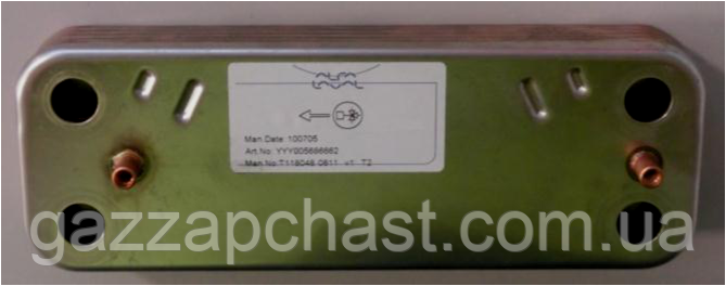 Теплообмінник пластинчастий (14 пл.) Baxi Eco, Eco 3 Compact, Luna, EcoFour, Fourtech /Westen Energy, Pulsar - Зображення 2